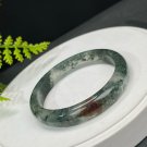 Red Green Phantom Quartz Bangle 60MM Icy Translucent Multi-inclusions Ghost Crystal