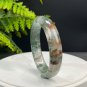 Red Green Phantom Quartz Bangle 59+MM Icy Translucent Multi-inclusions Ghost Crystal