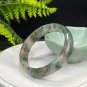 Red Green Phantom Quartz Bangle 59+MM Icy Translucent Multi-inclusions Ghost Crystal