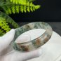 Red Green Phantom Quartz Bangle 59+MM Icy Translucent Multi-inclusions Ghost Crystal