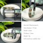 Red Green Phantom Quartz Bangle 59+MM Icy Translucent Multi-inclusions Ghost Crystal