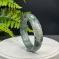 Green Phantom Quartz Bangle 58MM Icy Translucent Multi-inclusions Ghost Crystal