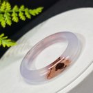 Gradient Purple Agate Bangle 46MM High Icy Translucent Clean Celestial Eye Cinnabar Flowers