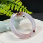 Gradient Purple Agate Bangle 46MM High Icy Translucent Clean Celestial Eye Cinnabar Flowers