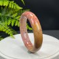 Fossilized Coral Bangle 60MM Porcelain Luster Celestial Eye Lemon Blossom Phoenix Tail