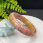 Fossilized Coral Bangle 60MM Porcelain Luster Celestial Eye Lemon Blossom Phoenix Tail