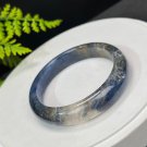 Lepidolite Kyanite Bangle 57MM Flash Icy Translucent Blue