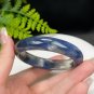 Lepidolite Kyanite Bangle 57MM Flash Icy Translucent Blue
