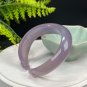 Madagascar Purple Agate Open Bangle 60MM High Icy Transparent Hand Carved Cat's Paw Crown Style