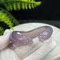 Madagascar Purple Agate Open Bangle 60MM High Icy Transparent Hand Carved Cat's Paw Crown Style