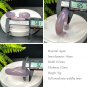Madagascar Purple Agate Open Bangle 60MM High Icy Transparent Hand Carved Cat's Paw Crown Style