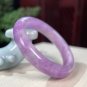 Rare Spodumene Bangle 50MM Icy Starlight Cat's Eye Lavender Purple