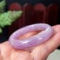 Rare Spodumene Bangle 50MM Icy Starlight Cat's Eye Lavender Purple