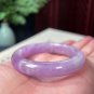 Rare Spodumene Bangle 50MM Icy Starlight Cat's Eye Lavender Purple