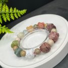Alxa Agate Bracelet Porcelain Luster Multi-color Jadeification Carved Lion Dance Heads Alxa Agate Bracelet Porcelain Luster Multi-color Jadeification Carved Lion Dance Heads