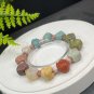 Alxa Agate Bracelet Matte Multi-color Jadeification Carved Cute Sleeping Bunny Wearing Headphone