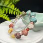 Alxa Agate Bracelet Matte Multi-color Jadeification Carved Cute Sleeping Bunny Wearing Headphone