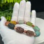 Alxa Agate Bracelet Matte Multi-color Carved Elephant Deity