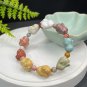 Alxa Agate Bracelet Porcelain Luster Multi-color Jadeification Carved Cute Flying Bunny