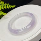 Gradient Purple Agate Bangle 55MM Icy Translucent Floating Flower