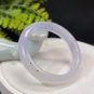 Gradient Purple Agate Bangle 55MM Icy Translucent Floating Flower