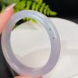 Gradient Purple Agate Bangle 55MM Icy Translucent Floating Flower