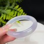 Gradient Purple Agate Bangle 55MM Icy Translucent Floating Flower
