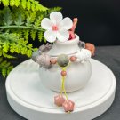 Alxa Agate Bracelet Matte Multi-color Carved Cute Piggy Astronauts