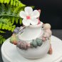 Alxa Agate Bracelet Matte Multi-color Carved Cute Piggy Astronauts
