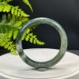Phantom Quartz Bangle 54MM Icy Translucent Matte Green Multi-inclusions Ghost Crystal