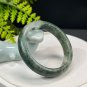 Phantom Quartz Bangle 54MM Icy Translucent Matte Green Multi-inclusions Ghost Crystal