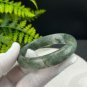 Phantom Quartz Bangle 54MM Icy Translucent Matte Green Multi-inclusions Ghost Crystal