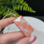 Fossilized Coral Pendant Necklace Icy Crystallization Big Flowers Old Mine Purple Pink Orange
