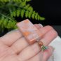Fossilized Coral Pendant Necklace Icy Crystallization Big Flowers Old Mine Purple Pink Orange