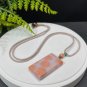 Fossilized Coral Pendant Necklace Icy Crystallization Big Flowers Old Mine Purple Pink Orange