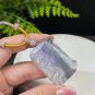 Fossilized Coral Pendant Necklace Icy Jadeification Bryozoan Old Mine Purple Gray