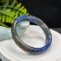 Lepidolite Kyanite Bangle 63+MM Flash Icy Translucent Blue