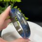Lepidolite Kyanite Bangle 63+MM Flash Icy Translucent Blue