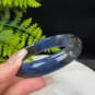 Lepidolite Kyanite Bangle 63+MM Flash Icy Translucent Blue