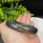 Lepidolite Kyanite Bangle 63+MM Flash Icy Translucent Blue