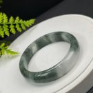 Green Phantom Quartz Bangle 57+MM Icy Translucent Multi-inclusions Ghost Crystal
