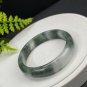 Green Phantom Quartz Bangle 57+MM Icy Translucent Multi-inclusions Ghost Crystal
