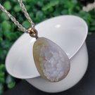 Yanyuan Agate Teardrop Pendant Matte Gradient Cyan White Hand Carved Carp & Peony 盐源玛瑙 Yanyuan Agate Teardrop Pendant Matte Gradient Cyan White Hand Carved Carp & Peony 盐源玛瑙