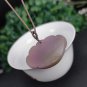 Yanyuan Agate Vintage Classic Ruyi Lock Pendant Matte Gradient Brown Red Hand Carved Peony Butterfly
