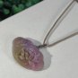 Yanyuan Agate Vintage Classic Ruyi Lock Pendant Matte Gradient Brown Red Hand Carved Peony Butterfly