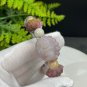 Yanyuan Agate Bracelet Matte Colorful Hand Carved Mermaid Lotus with Alashan Agate Beads