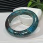 Rare American Blue Chrysocolla Bangle 50MM Oil Painting Style