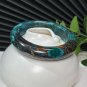 Rare American Blue Chrysocolla Bangle 50MM Oil Painting Style