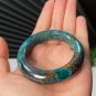 Rare American Blue Chrysocolla Bangle 50MM Oil Painting Style