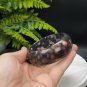 Black Plum Blossom Jade Bangle 60MM Crystallization Red White Flowers Pattern
